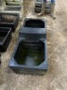 Black Plastic Double Drinking Water Trough