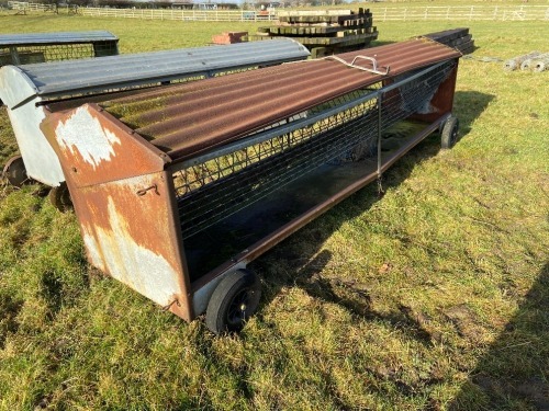 10ft Hayrack on 4 Rubber Wheels