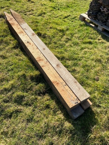 4 Wooden Fence Posts