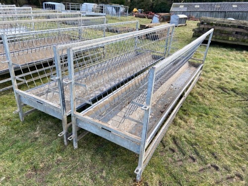 Pair of 9ft Walk Through Feeders with Hayrack