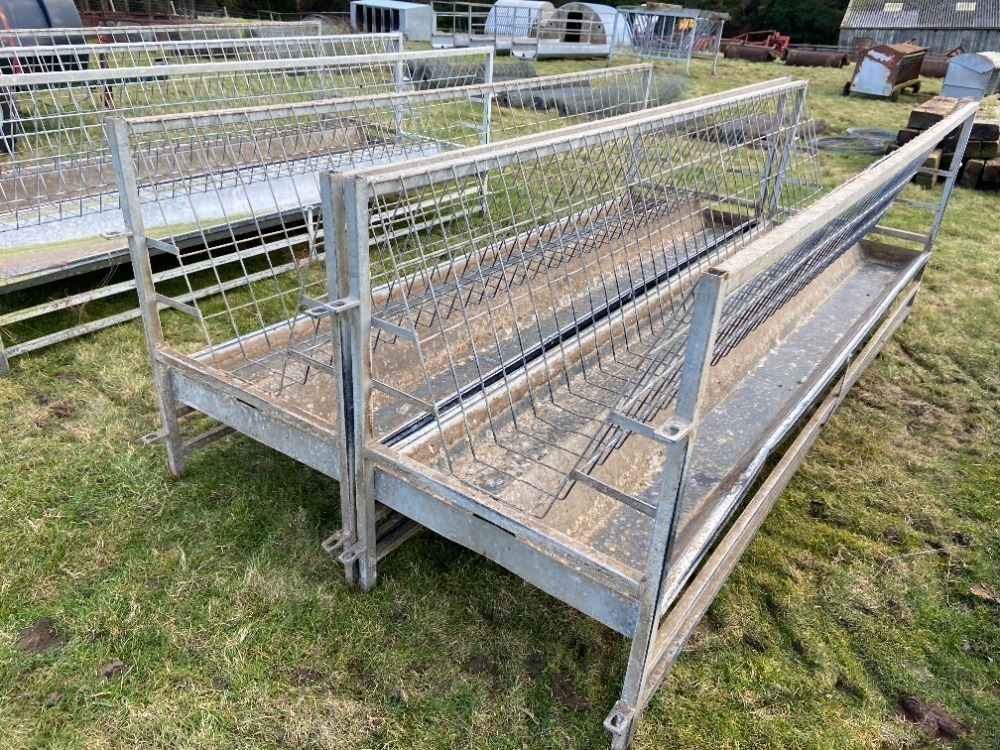 Pair of 9ft Walk Through Feeders with Hayrack