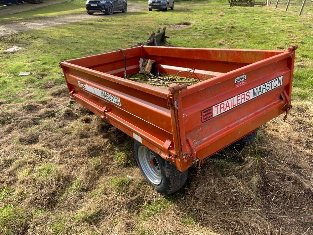 A S Marston Drop Sided Single Axle Trailer for Compact Tractor - 2004