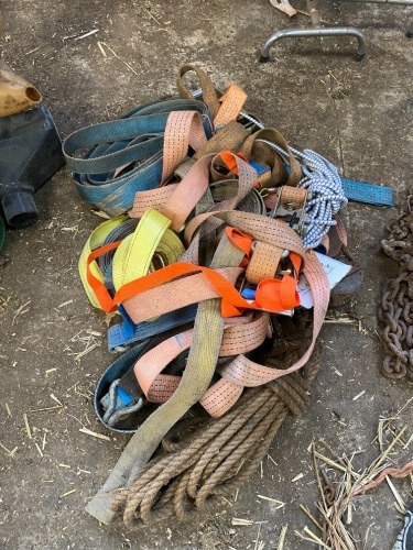 Various Ratchet Straps with Rope and Pulley