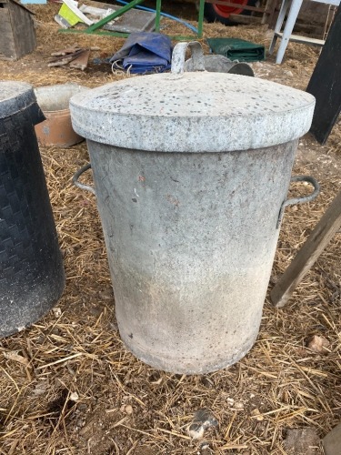 2 x Dustbins (1 metal and 1 plastic)