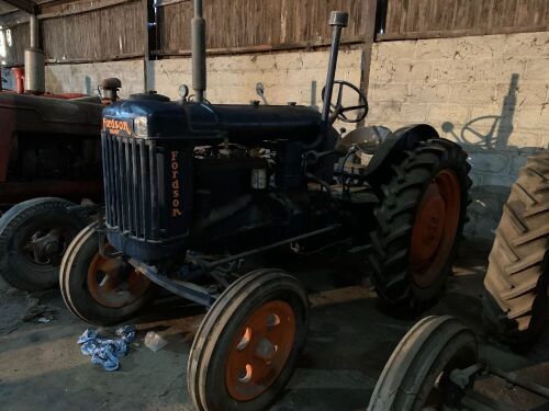 Fordson Major E27N petrol/paraffin tractor, low geared, YSU 979 with log book