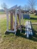 4 Wooden Horse Jump Wings and 4 Poles