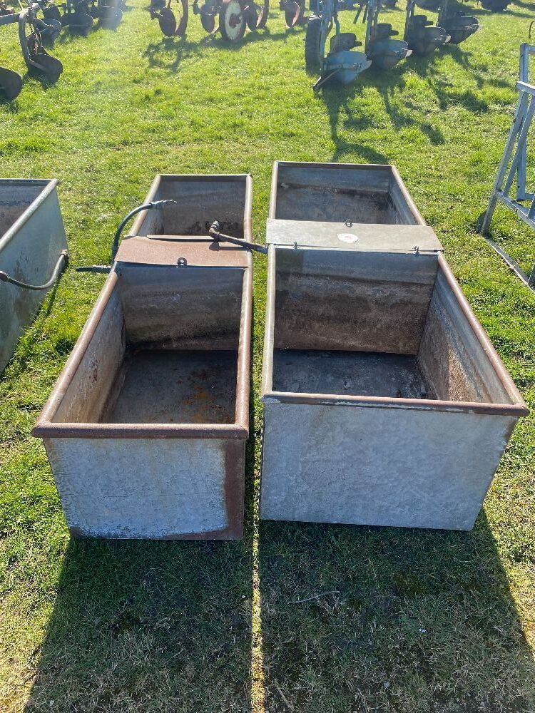 2 x Double Galvanised Water Troughs