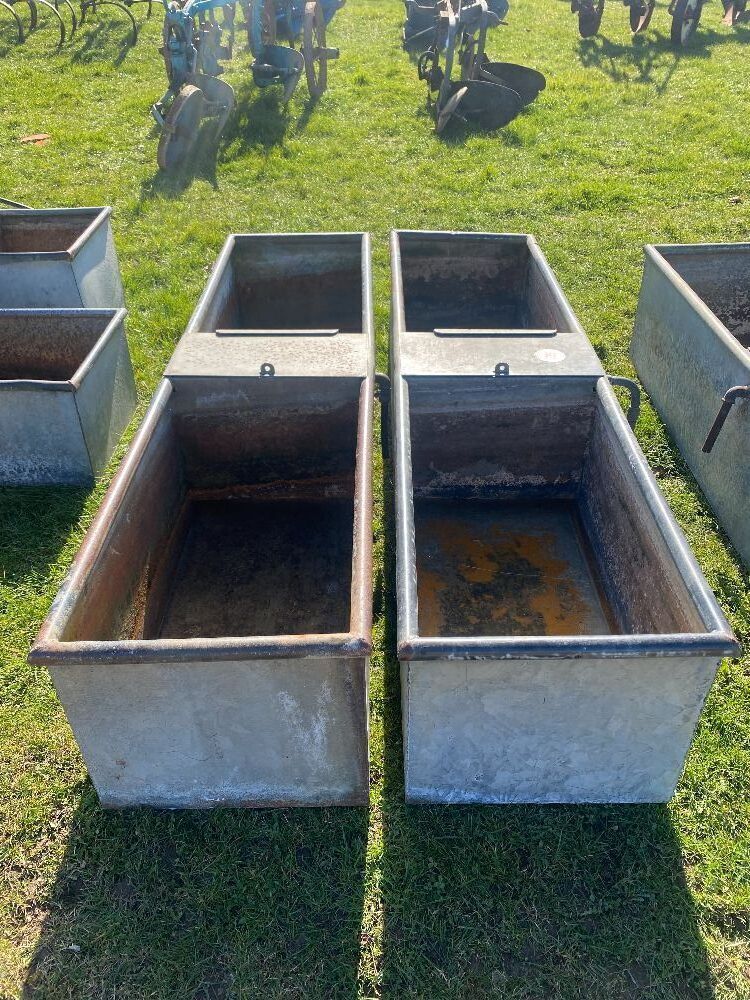 2 x Double Galvanised Water Troughs