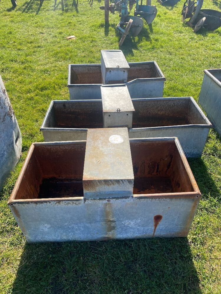 3 Galvanised Troughs