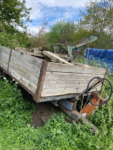 Wooden Tipper Trailer with Wood