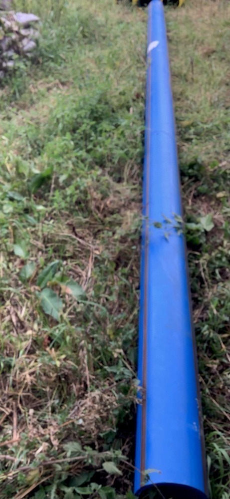 10 off. Blue High Pressure Waterpipe. 6m long, 160mm diameter