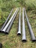 6 off, drainage pipes, 6m long, 150mm diameter.