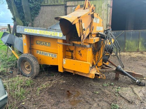Parmiter Lucas G trailed bale shredder (for feeding and bedding). In good working order, has been used with a International 574 and Fendt 724 - works well on both. 