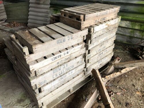 Vintage wooden potato trays